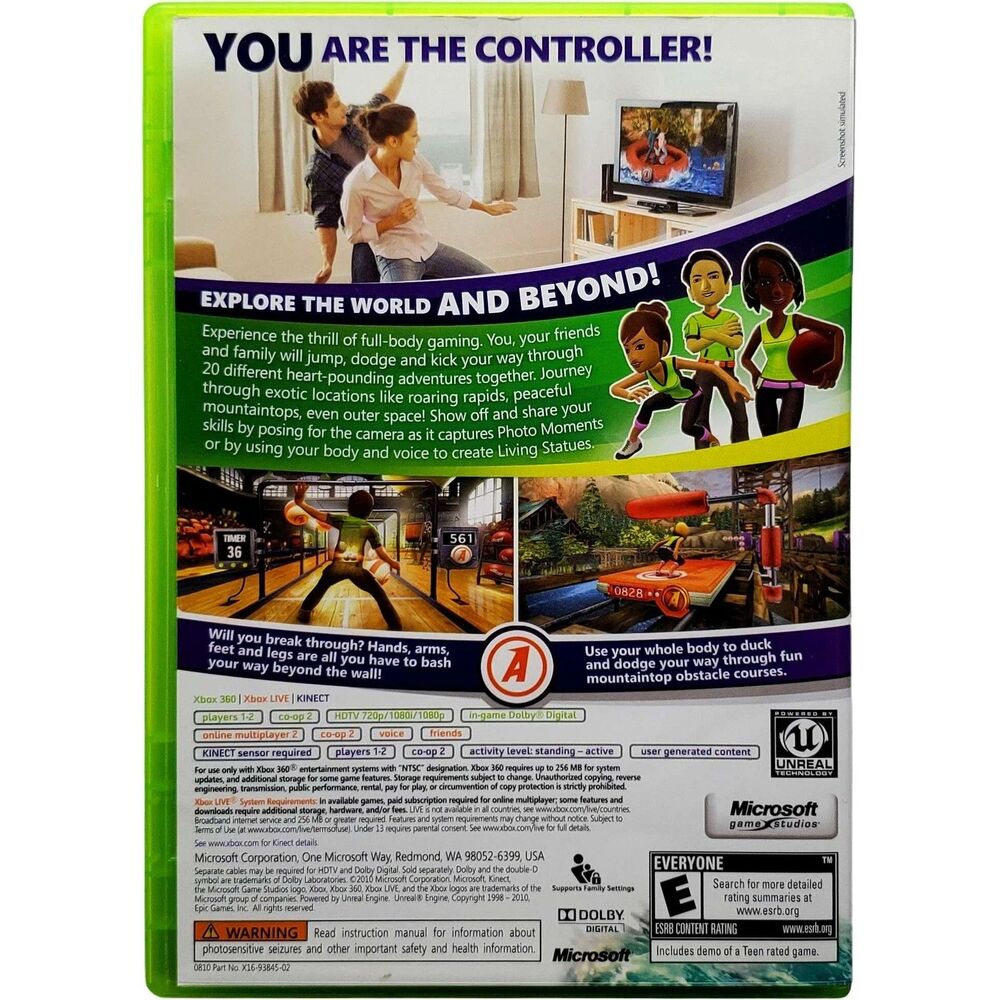 Kinect Adventures - Microsoft Xbox 360  Kinect Sensor Card Included - Picture 2 of 4